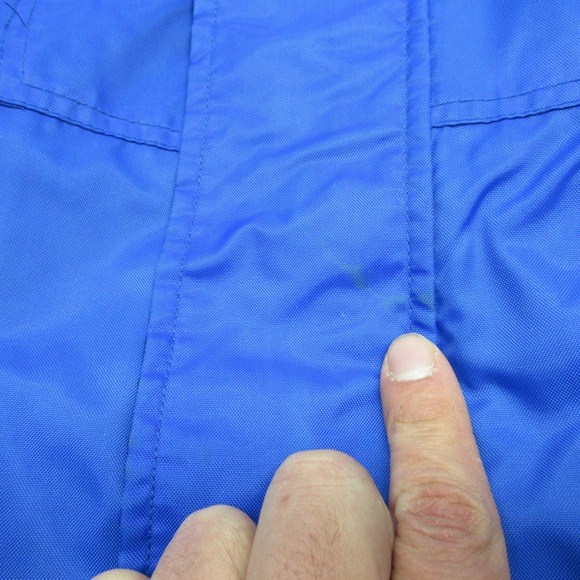 Vintage Marlboro Unlimited Jacket Mens Large Blue Black Hooded Full Zip Rain 90s - Picture 12 of 15